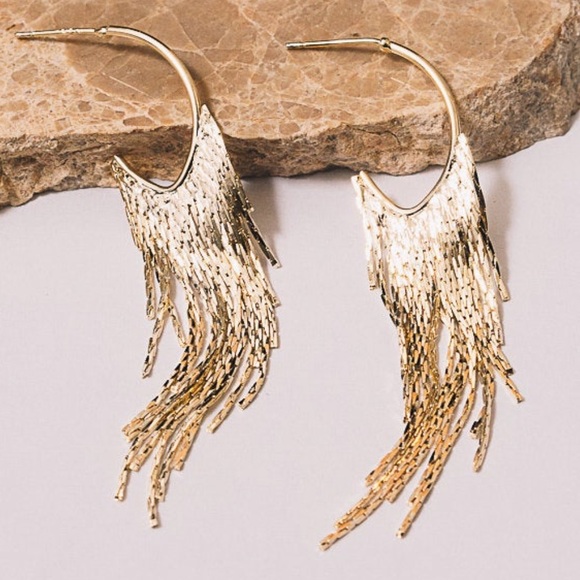 Jewelry - 18K GOLD TASSEL EARRINGS, NICE EARRINGS, CUTE EARRINGS